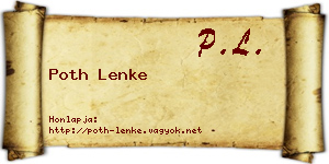 Poth Lenke névjegykártya